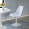 Fabulaxe Swivel Tulip Side Chair w/Cushioned Seat, White Polypropylene Accent Side Chair QI004628.WT - alternate 2